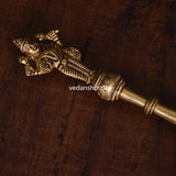 Brass Lakshmi Ahuti Spoon (10.5 Inch)