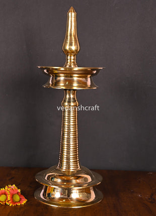 Brass Traditional Samai/Diya (17.5 Inch)