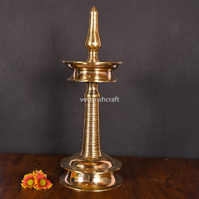 Brass Traditional Samai/Diya (17.5 Inch)