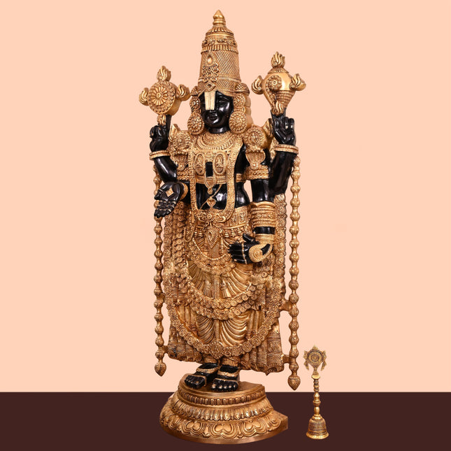 Brass Tirupati Balaji/Venkateshwar Idol (48 Inch)