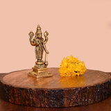 Brass Lord Vishnu Idol (4.5 Inch)