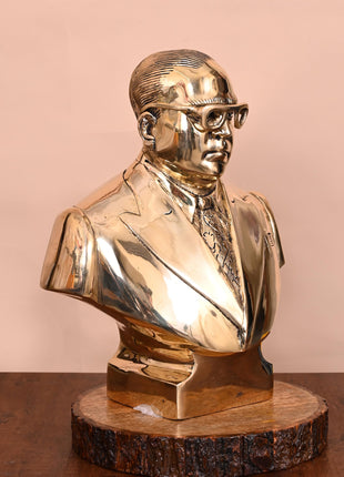 Brass Bhimrao Ambedkar Bust Statue (14 Inch)