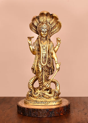 Brass Standing Lord Vishnu Idol (17 Inch)