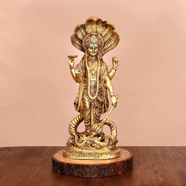 Brass Standing Lord Vishnu Idol (17 Inch)
