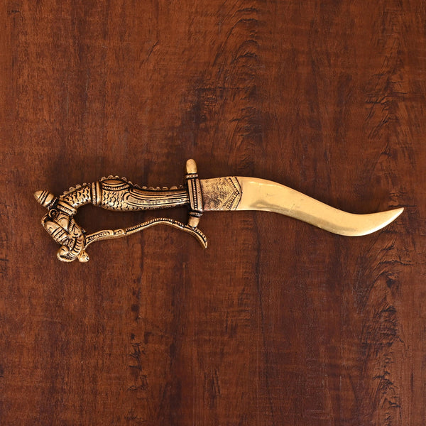 Brass Katar For Ceremonial And Decoration (9.5 Inch)