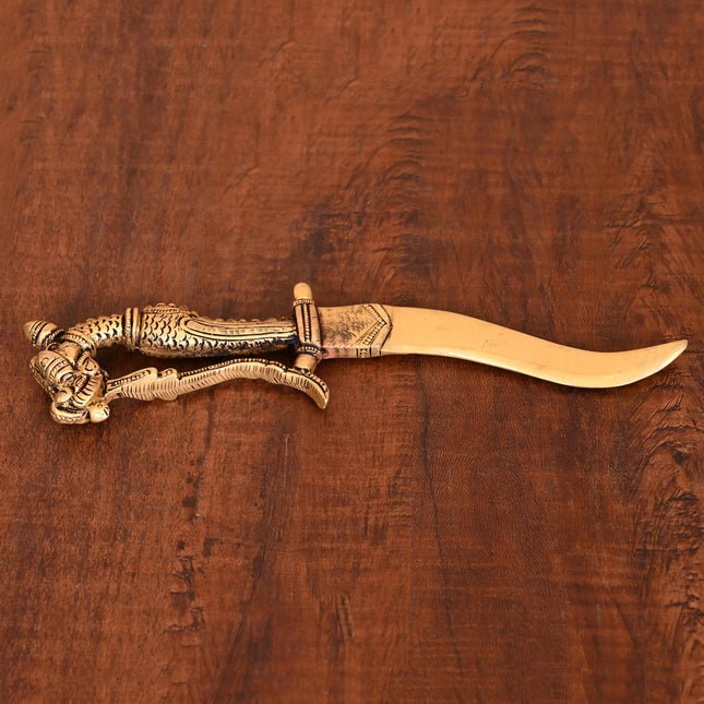 Brass Katar For Ceremonial And Decoration (9.5 Inch)