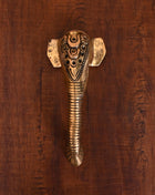 Brass Ganesha Face Door Handle (8.5 Inch)