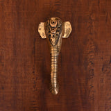 Brass Ganesha Face Door Handle (8.5 Inch)