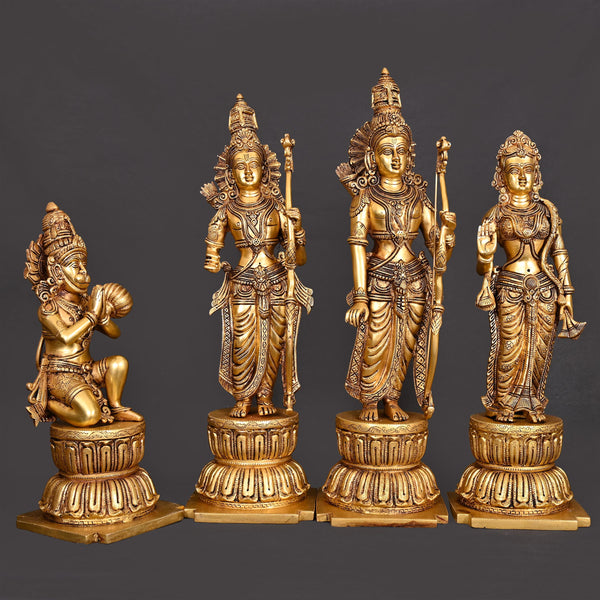 Brass Ram Darbar Statue Set (24.5 Inch)
