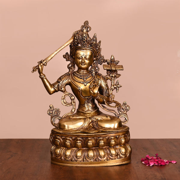 Brass Tara Devi Idol (14 Inch)