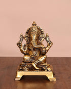 Brass Lord Ganesha Idol (5.5 Inch)