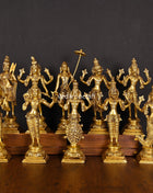 Brass Dashavatar/ Vishnu Avatar Statue Set (9