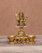 Brass Blessing Ganesha Diya (5.5 Inch)