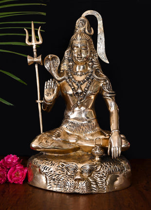 Brass Lord Shiva Idol (18.5 Inch)
