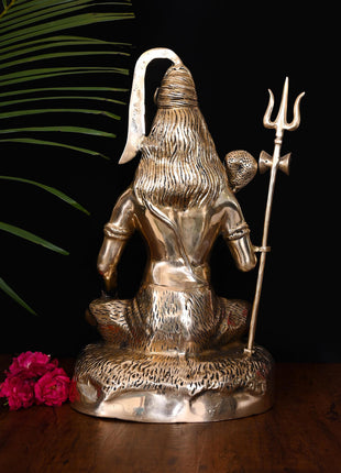 Brass Lord Shiva Idol (18.5 Inch)