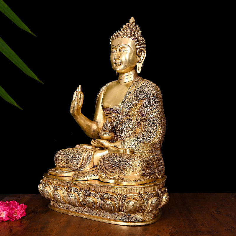 Brass Superfine Blessing Buddha (22.5 Inch)