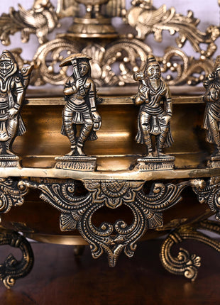Brass Traditional Dashavatar/Vishnu Avatar Urli (16.5 Inch)