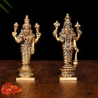 Brass Vishnu Lakshmi Set (5 Inch)