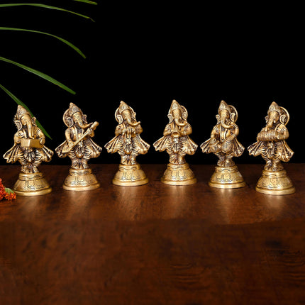 Brass Musical Ganesha Set (6 Inch)