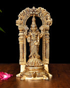 Brass Tirupati Balaji/Venkateshwar Idol On Tortoise (8 Inch)