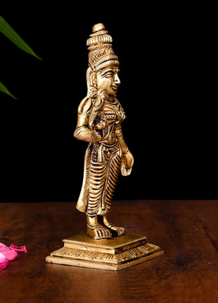 Brass Madurai Meenakshi Devi Idol (6.5 Inch)