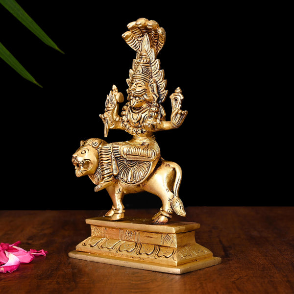 Brass Pratyangira Devi Idol (7 Inch)