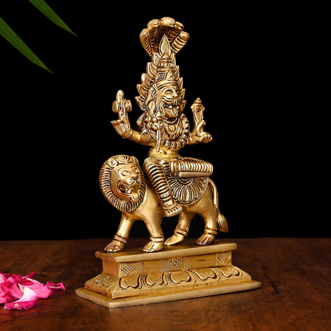 Brass Pratyangira Devi Idol (7 Inch)