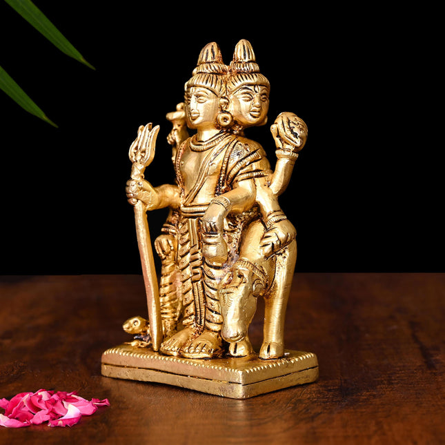 Brass Lord Dattatreya Idol (4.5 Inch)