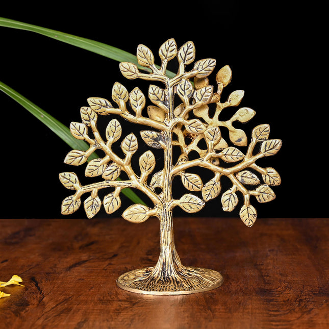 Brass Kalpvriksha Table Decor (6 Inch)