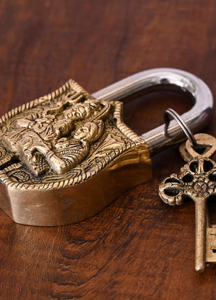 Brass Shiv Parivar Door Lock (4.5 Inch)