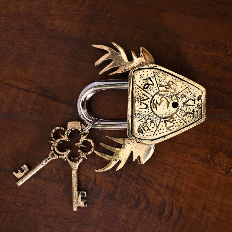 Brass Deer Face Door Lock (4.5 Inch)