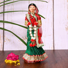 Handmade Rajasthani Bridal Doll In Banarasi Saree (10.5 Inch)