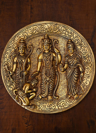 Brass Ram Darbar Wall Hanging Plate (8 Inch)