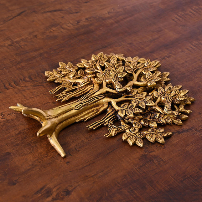 Brass Kalpvriksha Wall Hanging (9.5 Inch)