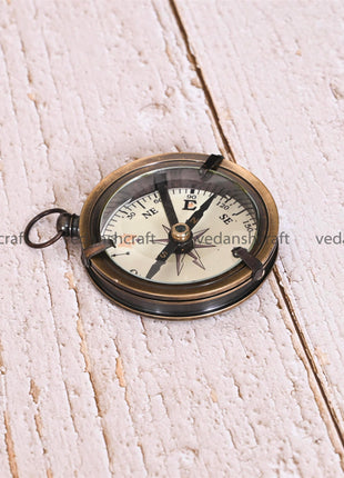 Brass Pocket Compass (3.2 Inch)