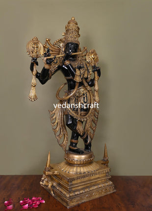 Brass Krishna Statue/Idol (41 Inch)