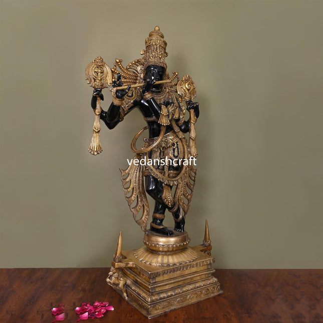 Brass Krishna Statue/Idol (41 Inch)