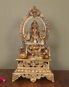 Brass Superfine Lakshmi On Throne (20.5 Inch)