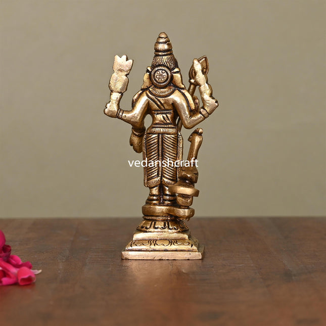 Brass Superfine Lord Murugan/Kartikeya Idol (4")
