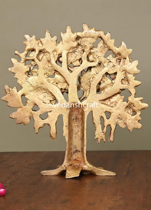 Brass Kalpvriksha Table Decor (8.8 Inch)