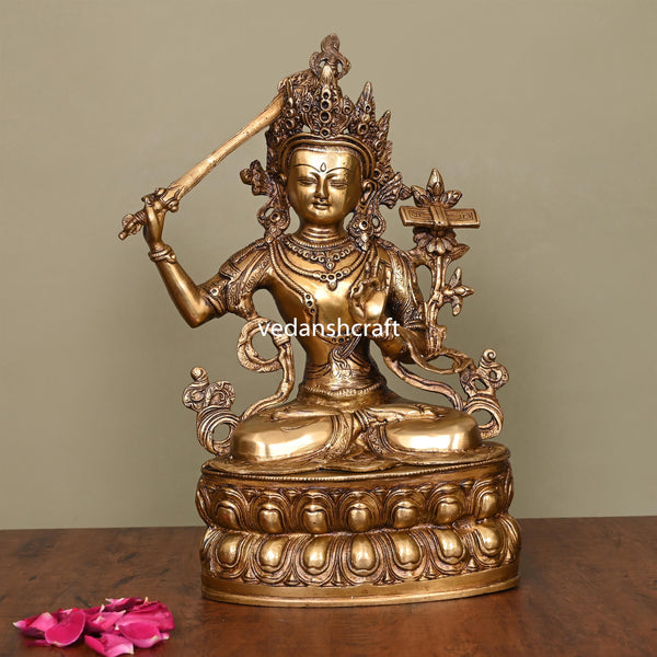 Brass Tara Devi Idol (14 Inch)