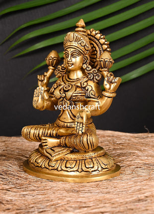 Brass Superfine Goddess Lakshmi Idol (7.5 Inch)