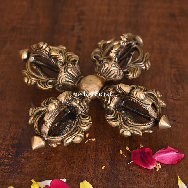 Brass Antique Double Vajra Dorje