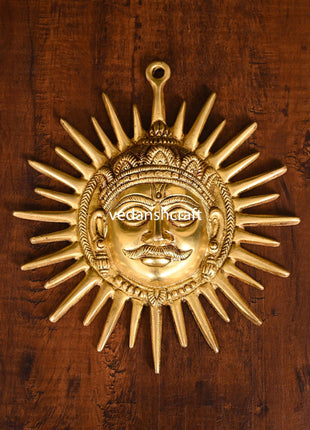 Brass Sun Face Wall Hanging