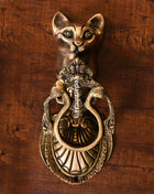 Brass Cat Door Knocker (8.5 Inch)
