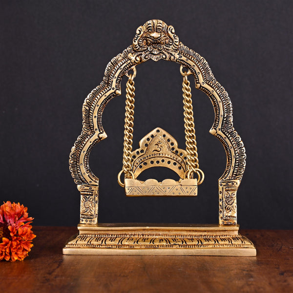 Brass Laddu Gopal Superfine Palna/Swing (9 Inch)