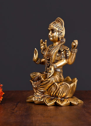 Brass Superfine Bala Tripurasundari Idol On Lotus (7 Inch)