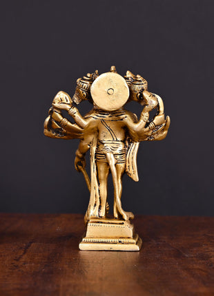 Brass Panchmukhi Hanuman Idol (6 Inch)