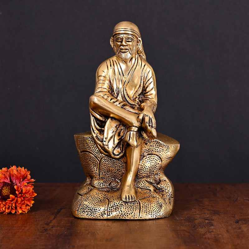 Brass Superfine Sai Baba Idol (8.5 Inch)