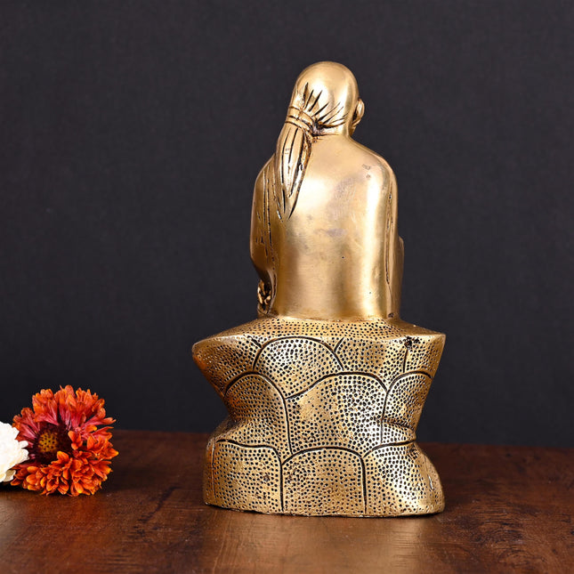 Brass Superfine Sai Baba Idol (8.5 Inch)